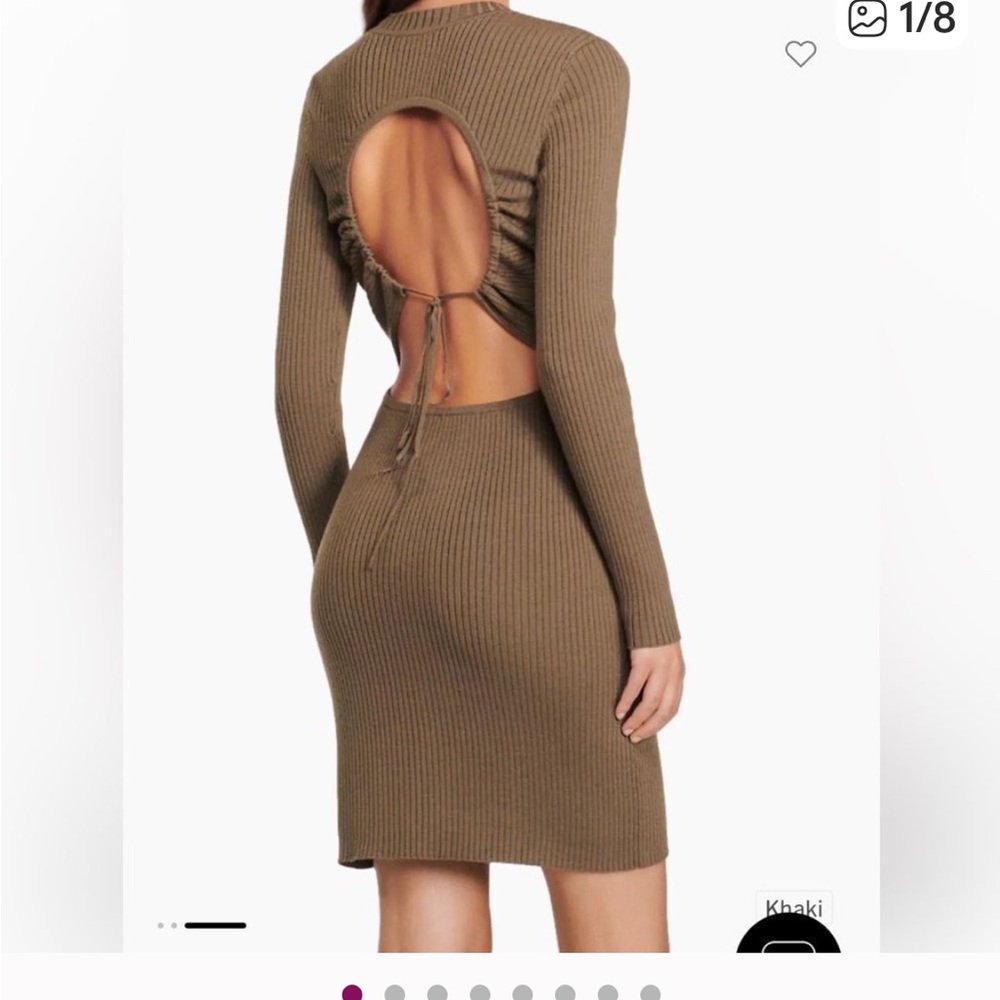 Sandro Brown Backless Dress